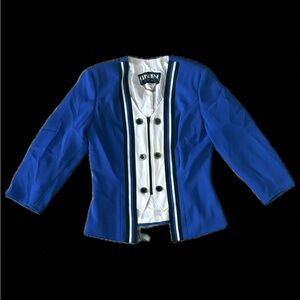 Blue and White Men's Jacket